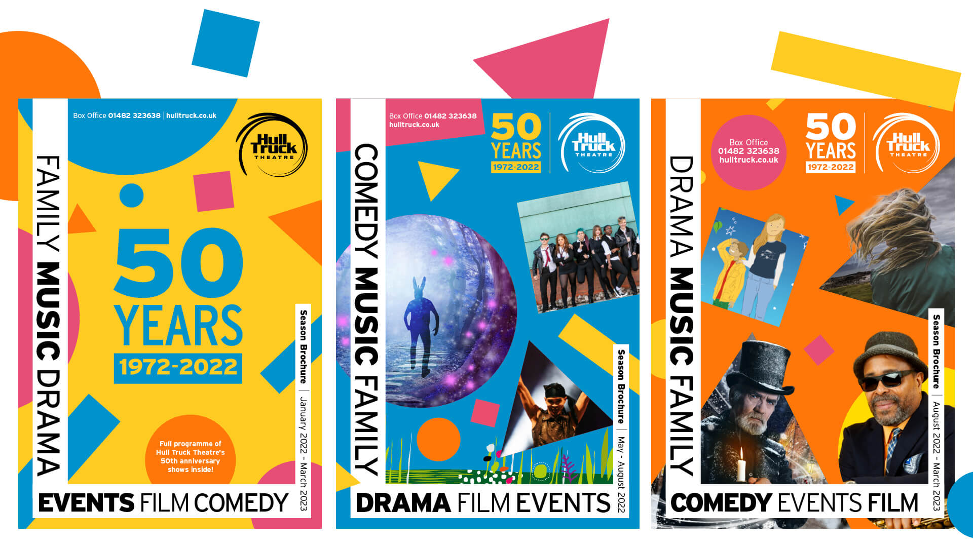 50_Covers Series of season brochure covers created for the 50 year anniversary