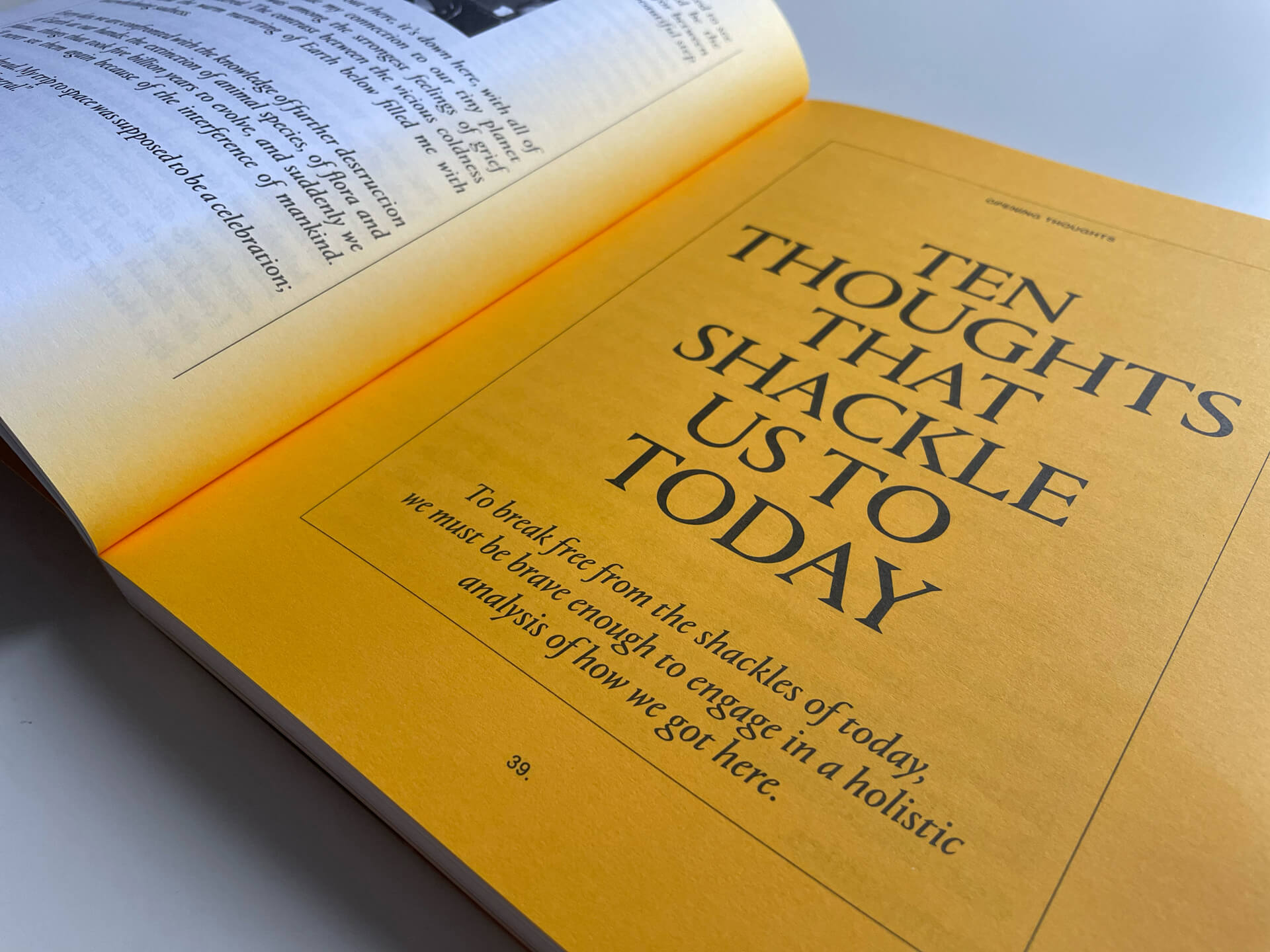To-Think-Tomorrow_inside Inside spread for How Do We Accelerate Towards a New Future When We’re Shackled to Today?