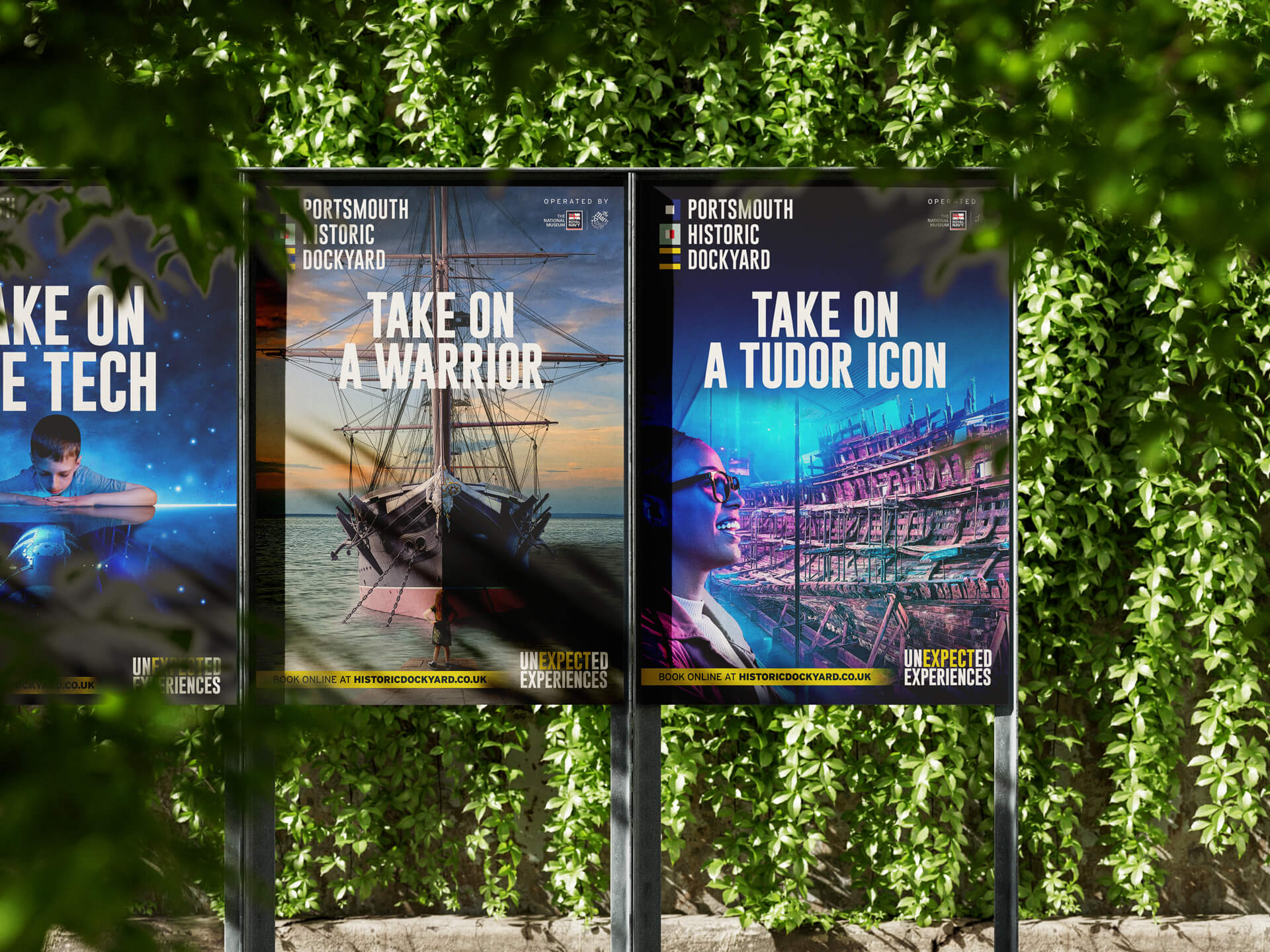 PHD_Campaign Portsmouth Historic Dockyard Unexpected Experience take on campaign poster series