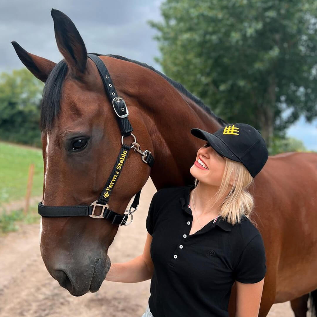 Farm_Stable_Ad farm & Stable branding on horse and model